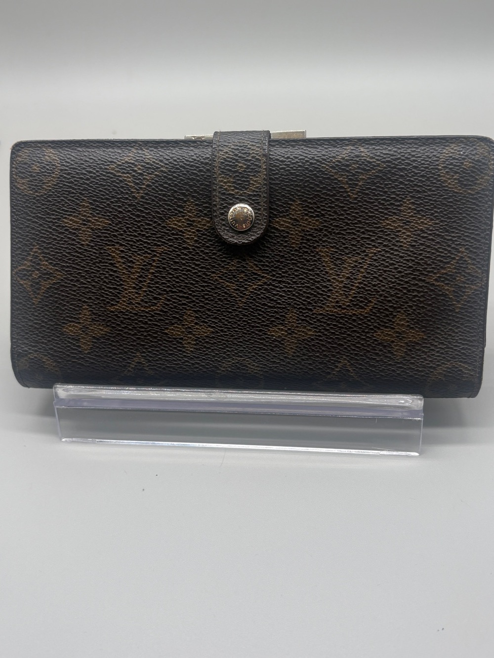 Vintage Louis Vuitton Monogram Kiss-Lock Long Wallet